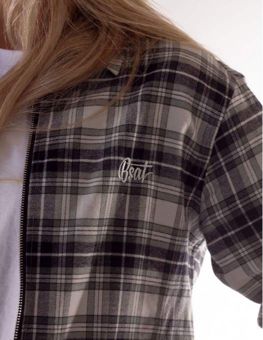 BSAT Studio Flannel Zip Shirt – Grid...