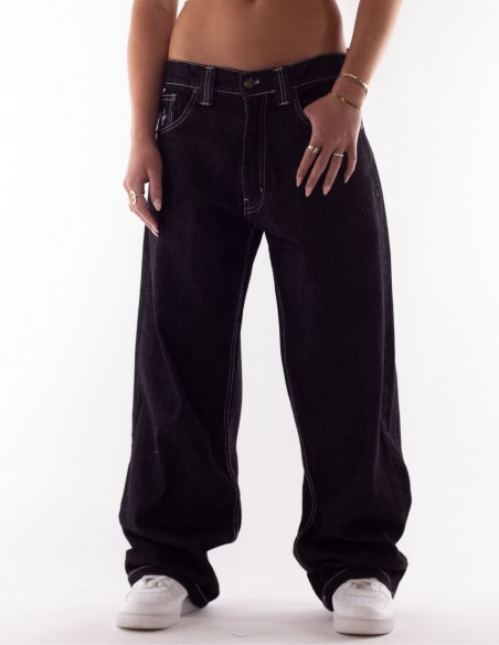 BSAT Aliens 4 Peace The Finger Raw Black n White Baggy Jeans