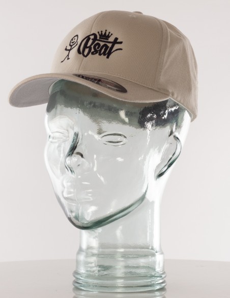 BSAT Stickman Embroidery Cap Shape Beige