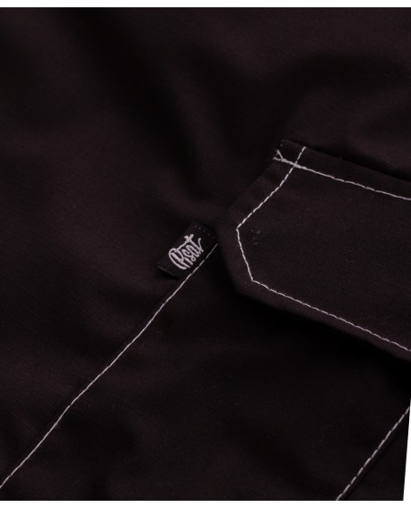 BSAT Baggy Combat Cargo Pants Black Contrast White