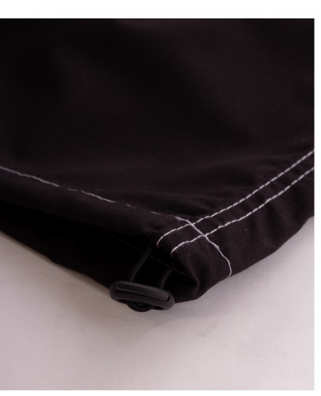 BSAT Baggy Combat Cargo Pants Black Contrast White