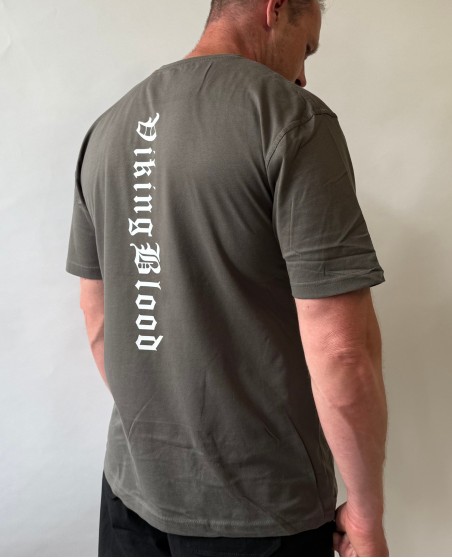 Nordic Worlds Viking Blood Line Steel Grey Hammer Tee