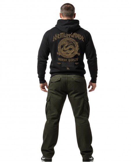 JÖRMUNGANDR Hoodie by Nordic Worlds - The World Serpent Black N Gold