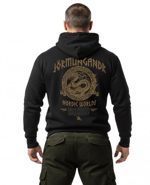 JÖRMUNGANDR Hoodie by Nordic Worlds -...