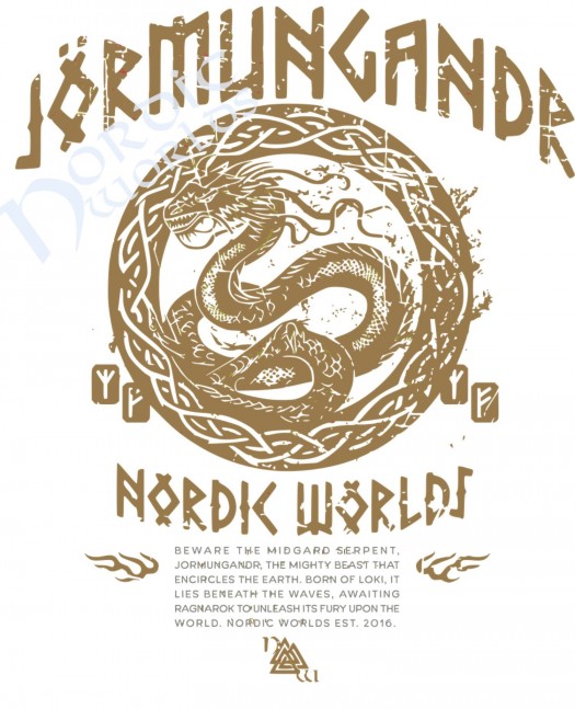 JÖRMUNGANDR Hoodie by Nordic Worlds -...