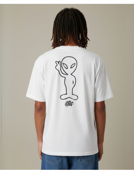 BSAT Aliens 4 Peace Baggy T-shirt Stand Tall – White LIMITED EDITION