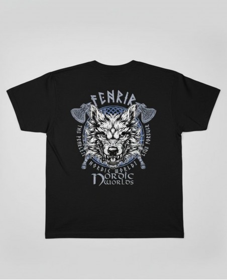 Nordic Worlds Fenrir Beast Premium Black T-shirt