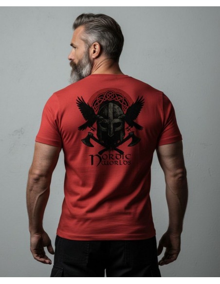 Nordic Worlds Raven Warriors Premium T-shirt Red