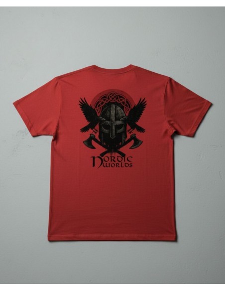 Nordic Worlds Raven Warriors Premium T-shirt Red