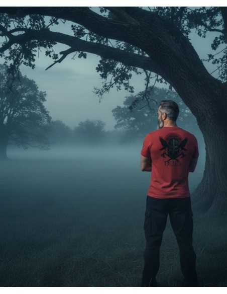 Nordic Worlds Raven Warriors Premium T-shirt Red