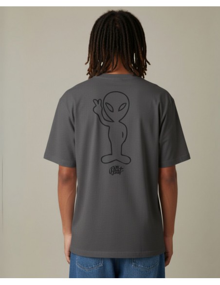 BSAT Aliens 4 Peace Baggy T-shirt Stand Tall – Dark Grey LIMITED EDITION