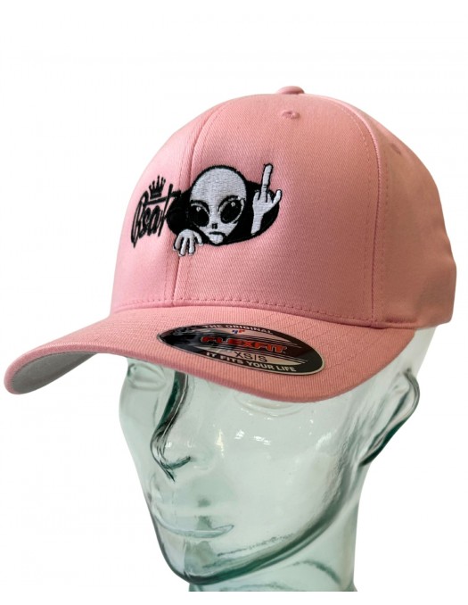 BSAT Alien 4 Peace Flexfit Cap Soft Pink