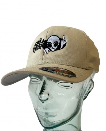 BSAT Alien 4 Peace Flexfit Cap Beige