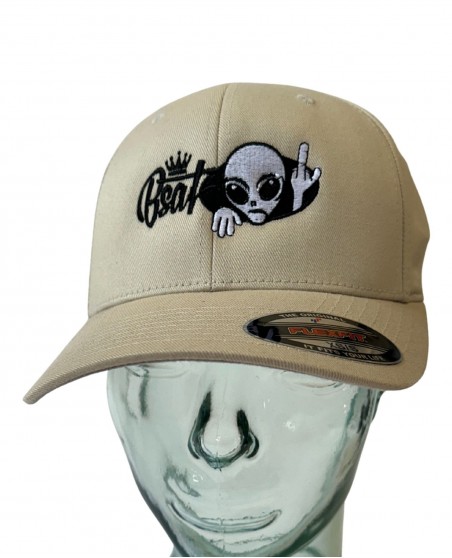 BSAT Alien 4 Peace Flexfit Cap Beige