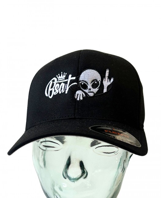 BSAT Alien 4 Peace Flexfit Cap Black