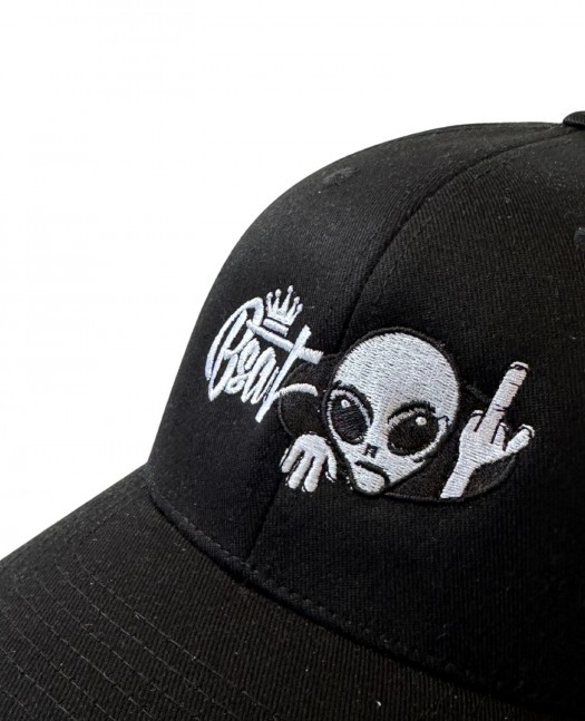 BSAT Alien 4 Peace Flexfit Cap Black
