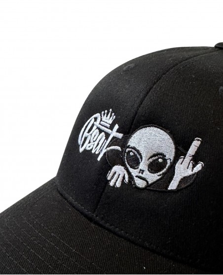 BSAT Alien 4 Peace Flexfit Cap Black
