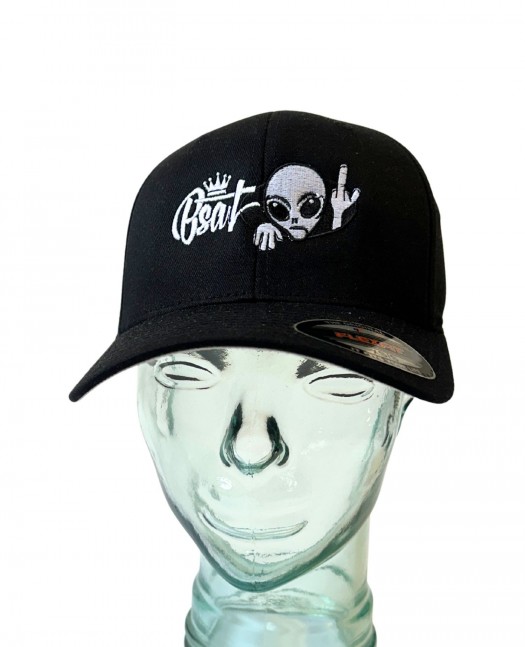 BSAT Alien 4 Peace Flexfit Cap Black