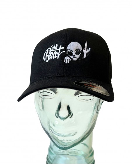 BSAT Alien 4 Peace Flexfit Cap Black