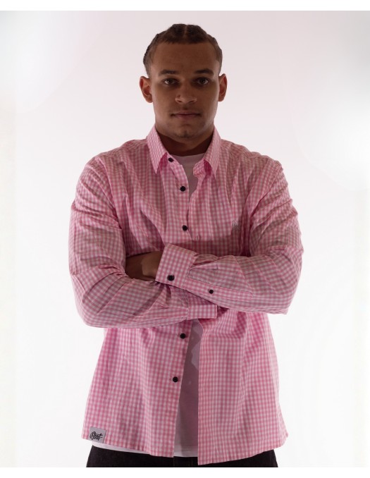 BSAT Studio Shirt – Micro Check Pink
