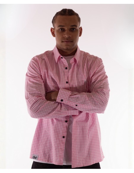 BSAT Studio Shirt – Micro Check Pink