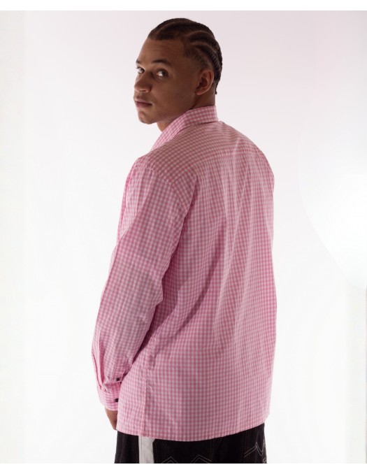 BSAT Studio Shirt – Micro Check Pink