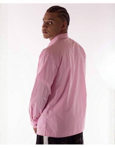 BSAT Studio Shirt – Micro Check Pink