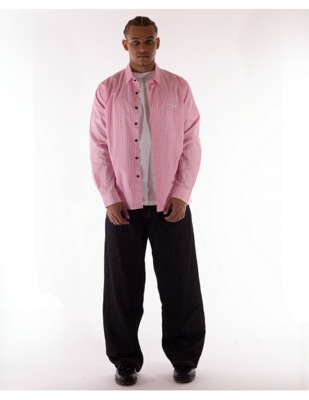 BSAT Studio Shirt – Micro Check Pink