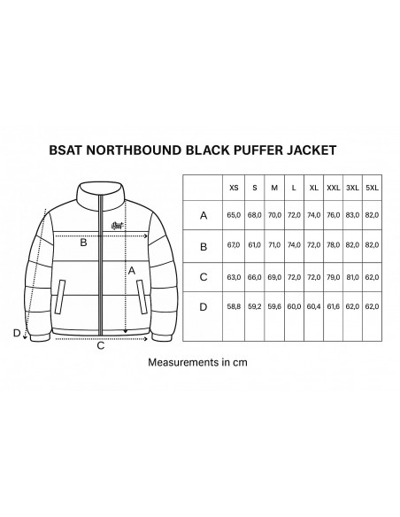 BSAT Northbound Black Puffer Jacket