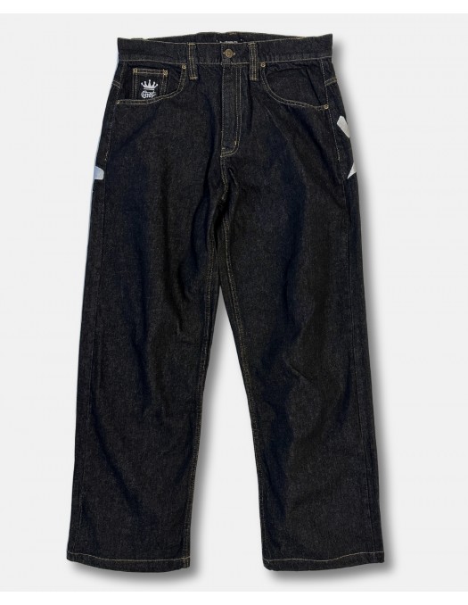 Baggy Hip Hop Jeans Embroidered Black...