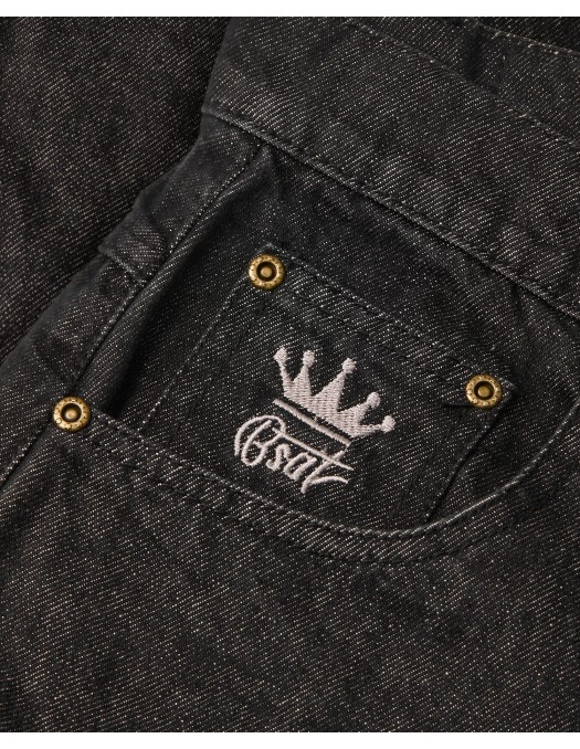 BSAT Bronx Black Washed Denim Baggy...