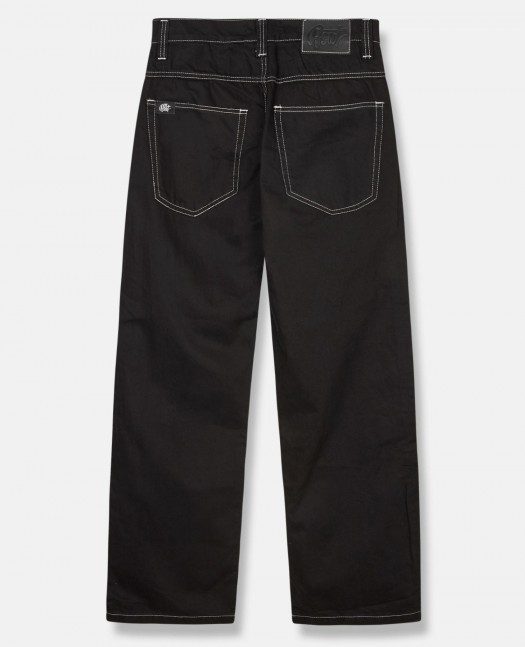Bronx Deep Black Cotton Twill Baggy...