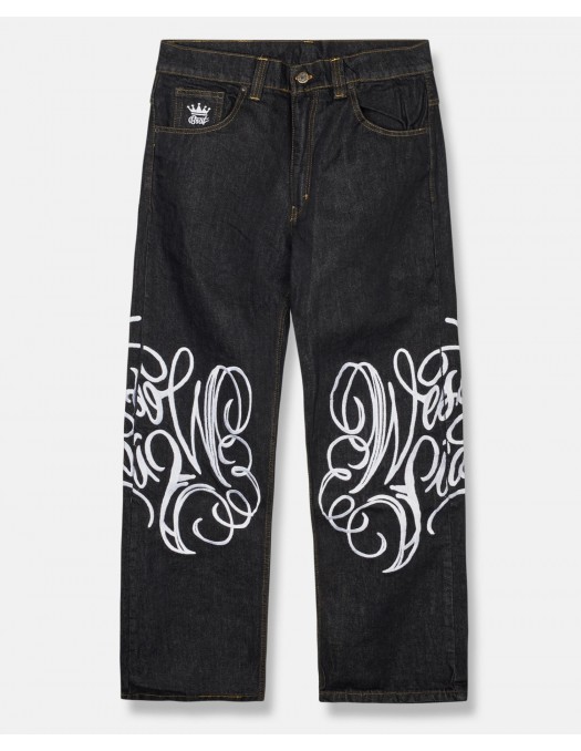 BSAT Westside Embroidered Baggy Jeans...