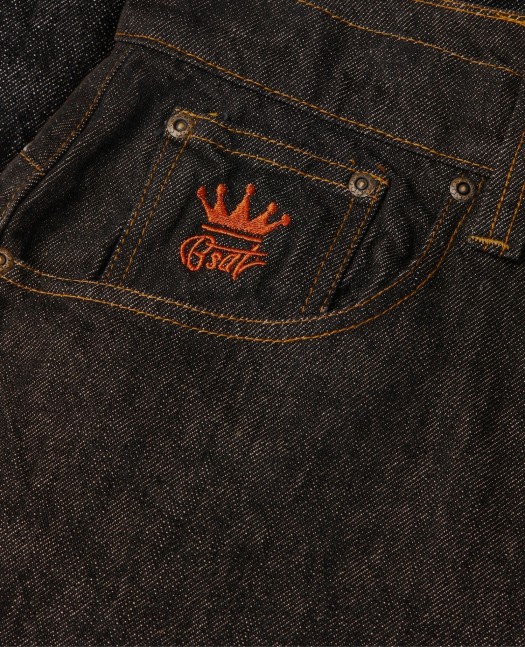 BSAT X-Loose Raw Black Onyx Edge Jeans