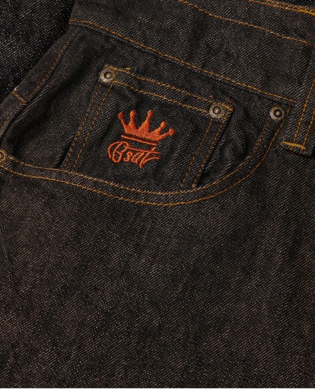 BSAT X-Loose Raw Black Onyx Edge Jeans