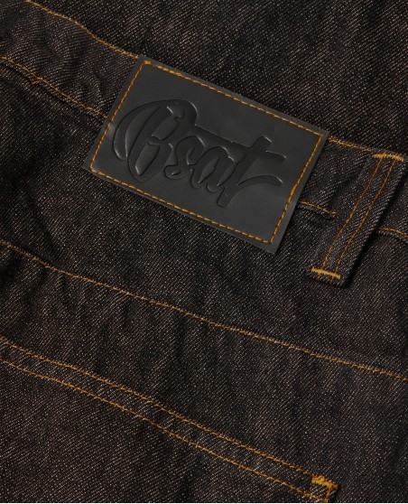 BSAT X-Loose Raw Black Onyx Edge Jeans