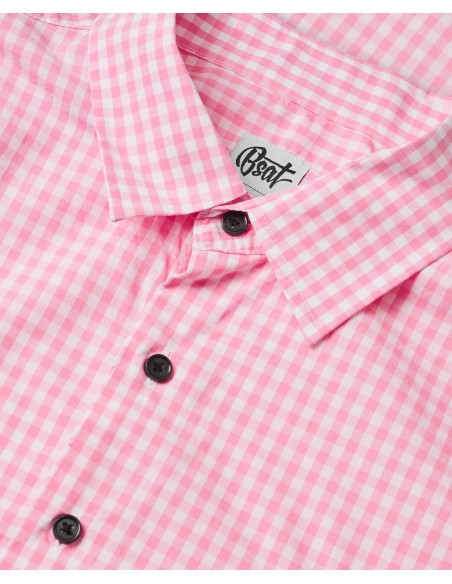 BSAT Studio Shirt – Micro Check Pink
