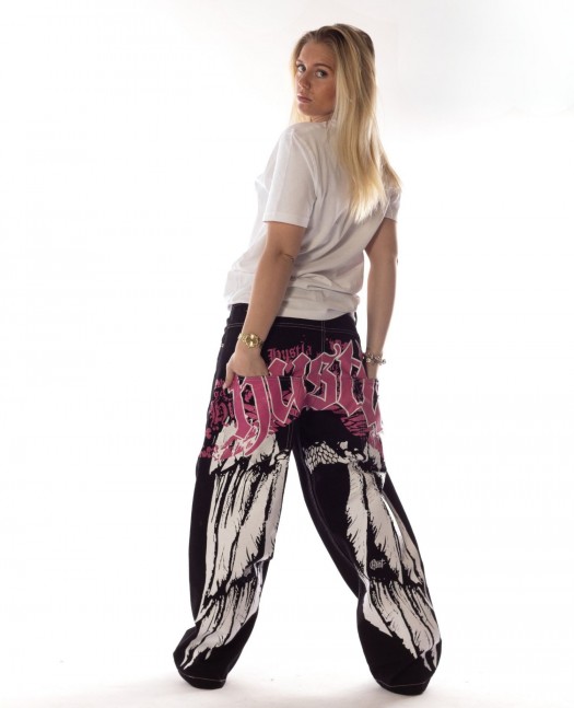 BSAT HUSTLA Hot Pink Baggy Jeans...