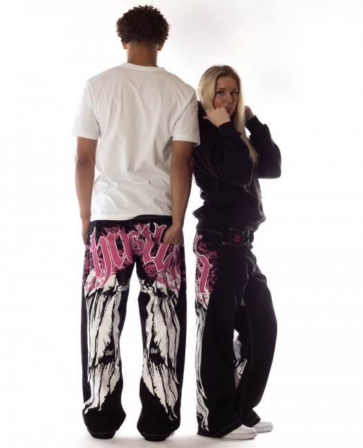 BSAT HUSTLA Hot Pink Baggy Jeans...