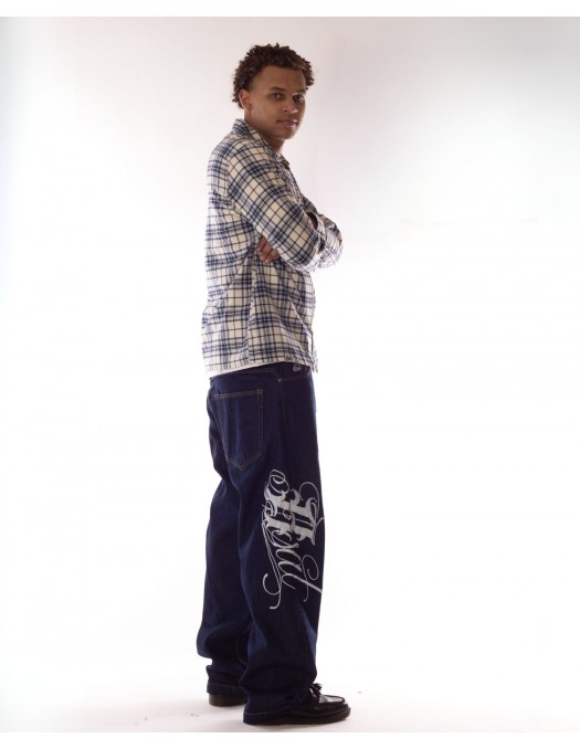 BSAT Embroidery Baggy Jeans Art...