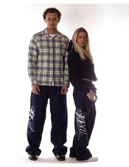 BSAT Embroidery Baggy Jeans Art...