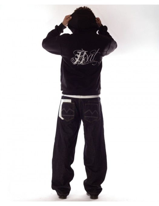 BSAT Embroidery Hoody Art Script White