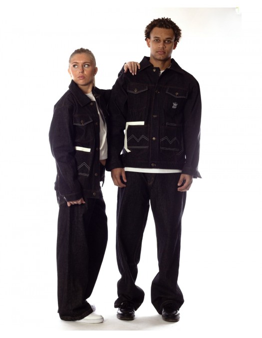 BSAT 4 Pocket Blazed Up Denim Jacket...