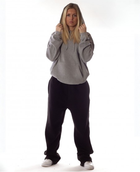BSAT Bronx Zipped Baggy Sweatpants Ultra Soft Comfy Lounge Black