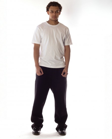 BSAT Bronx Zipped Baggy Sweatpants Ultra Soft Comfy Lounge Black
