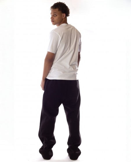 BSAT Bronx Zipped Baggy Sweatpants Ultra Soft Comfy Lounge Black