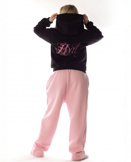 BSAT Bronx Zipped Baggy Sweatpants Ultra Soft Comfy Lounge Soft Pink
