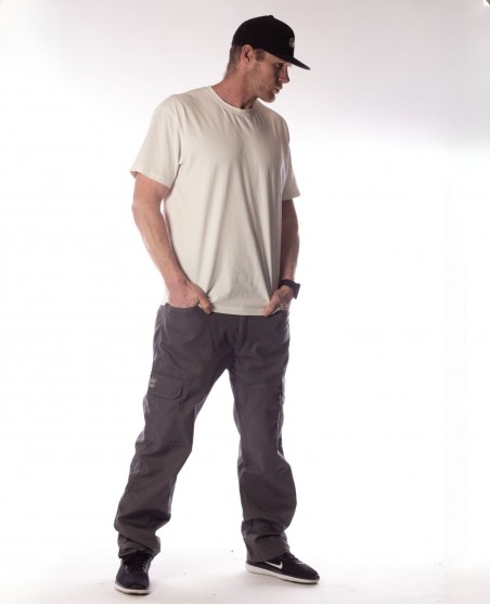 BSAT Light Weight Regular Fit Cargo Pants Grey *Stretch Waist™*