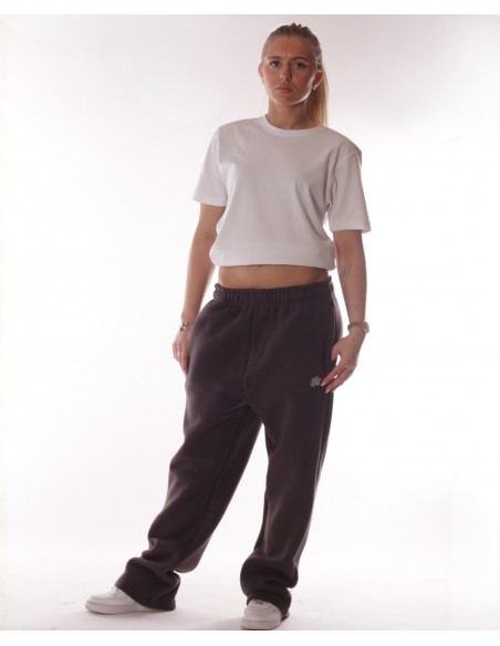 BSAT Contrast Bronx Zipped Baggy Sweatpants Ultra Soft Comfy Lounge Steel Grey