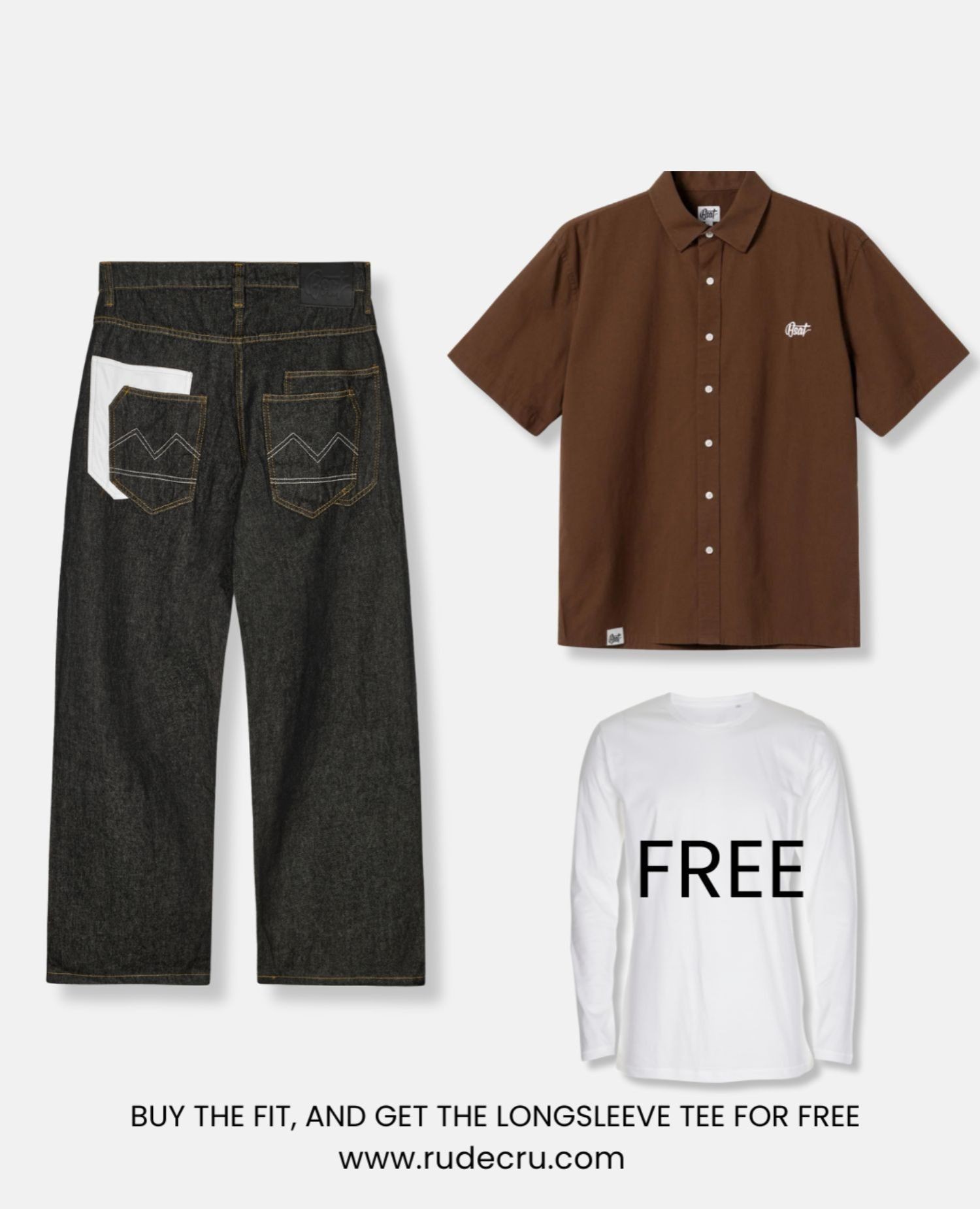 The 4-Pocket outfit, get the longsleeve for free